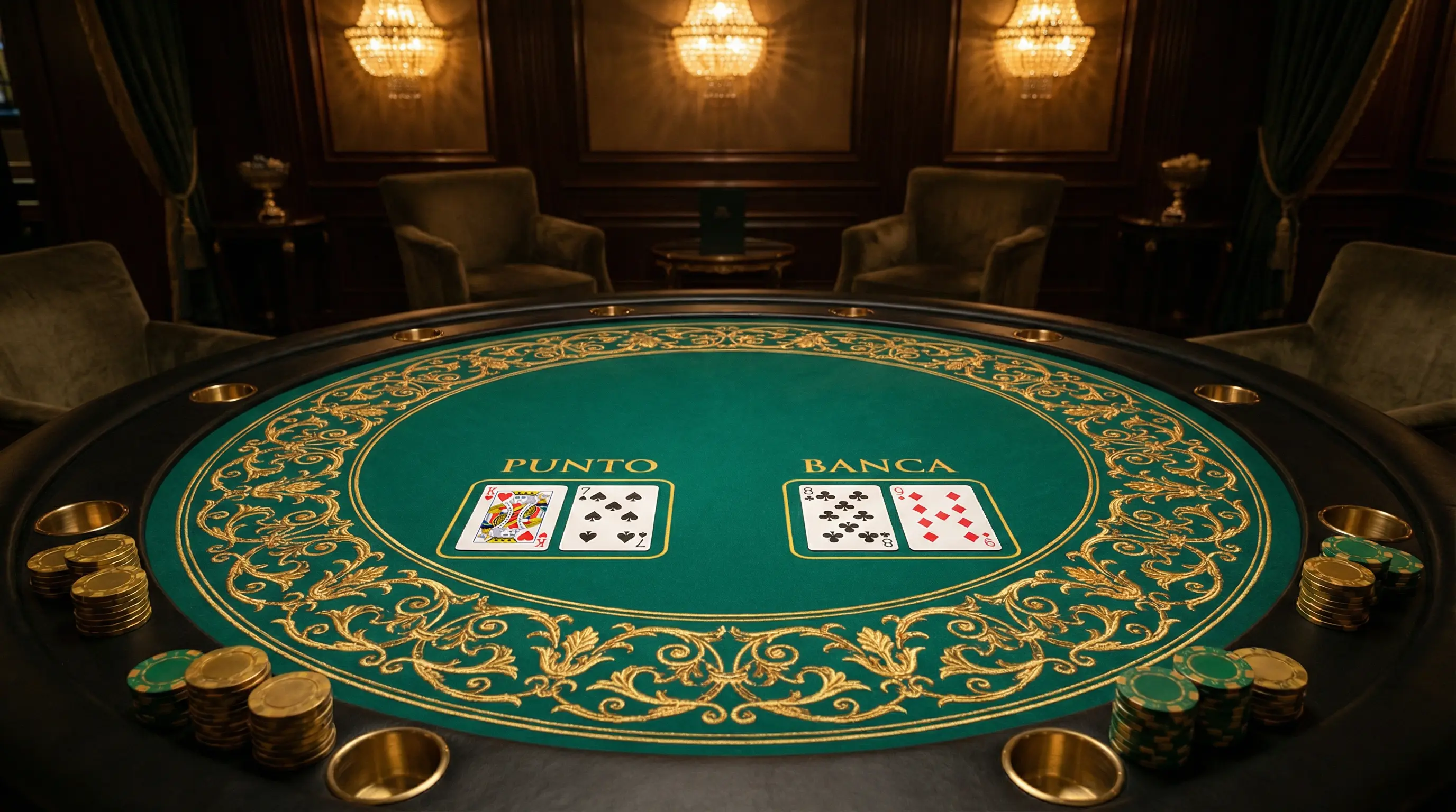 Mesa de bacará elegante