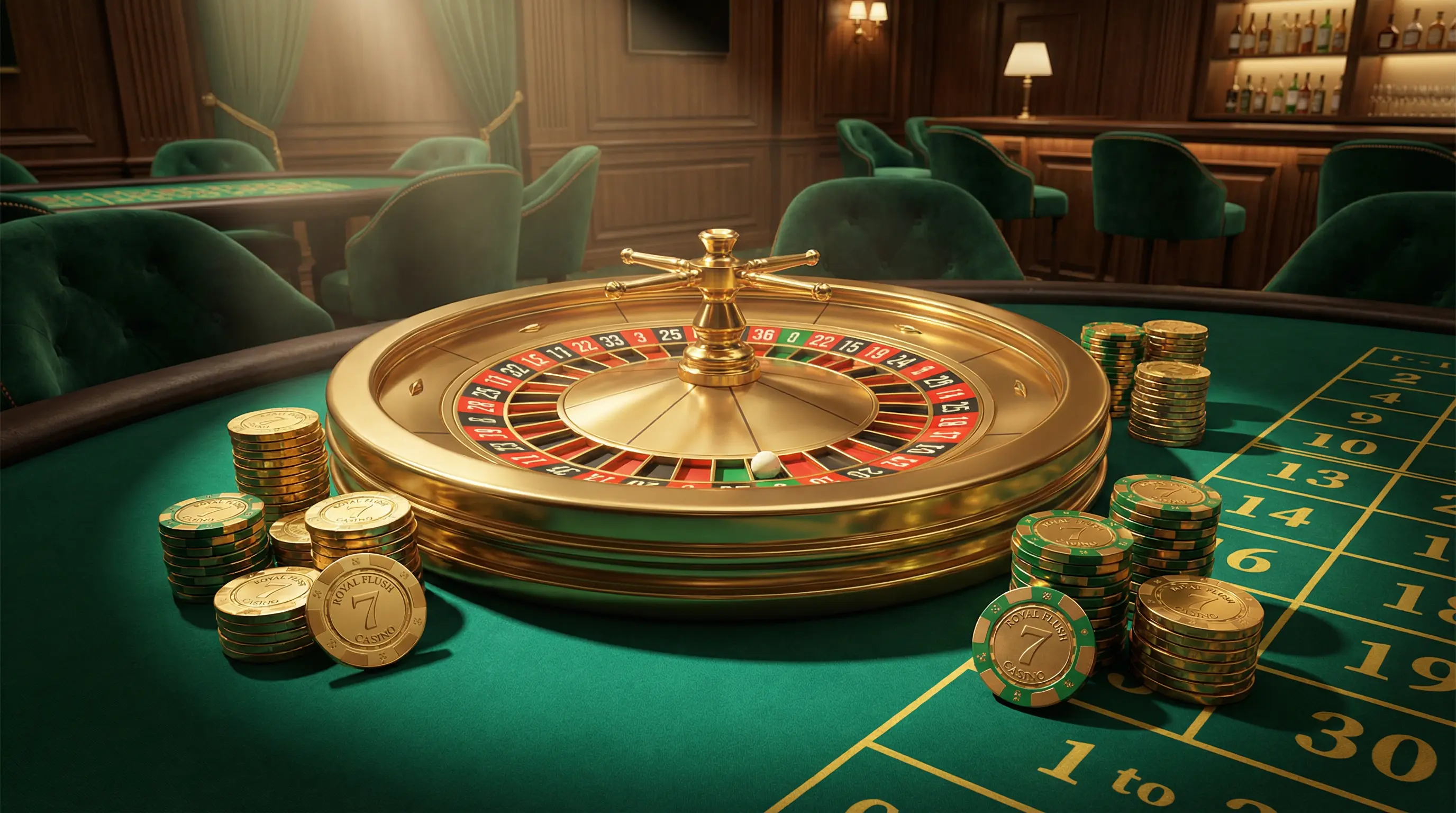 Ruleta dorada girando